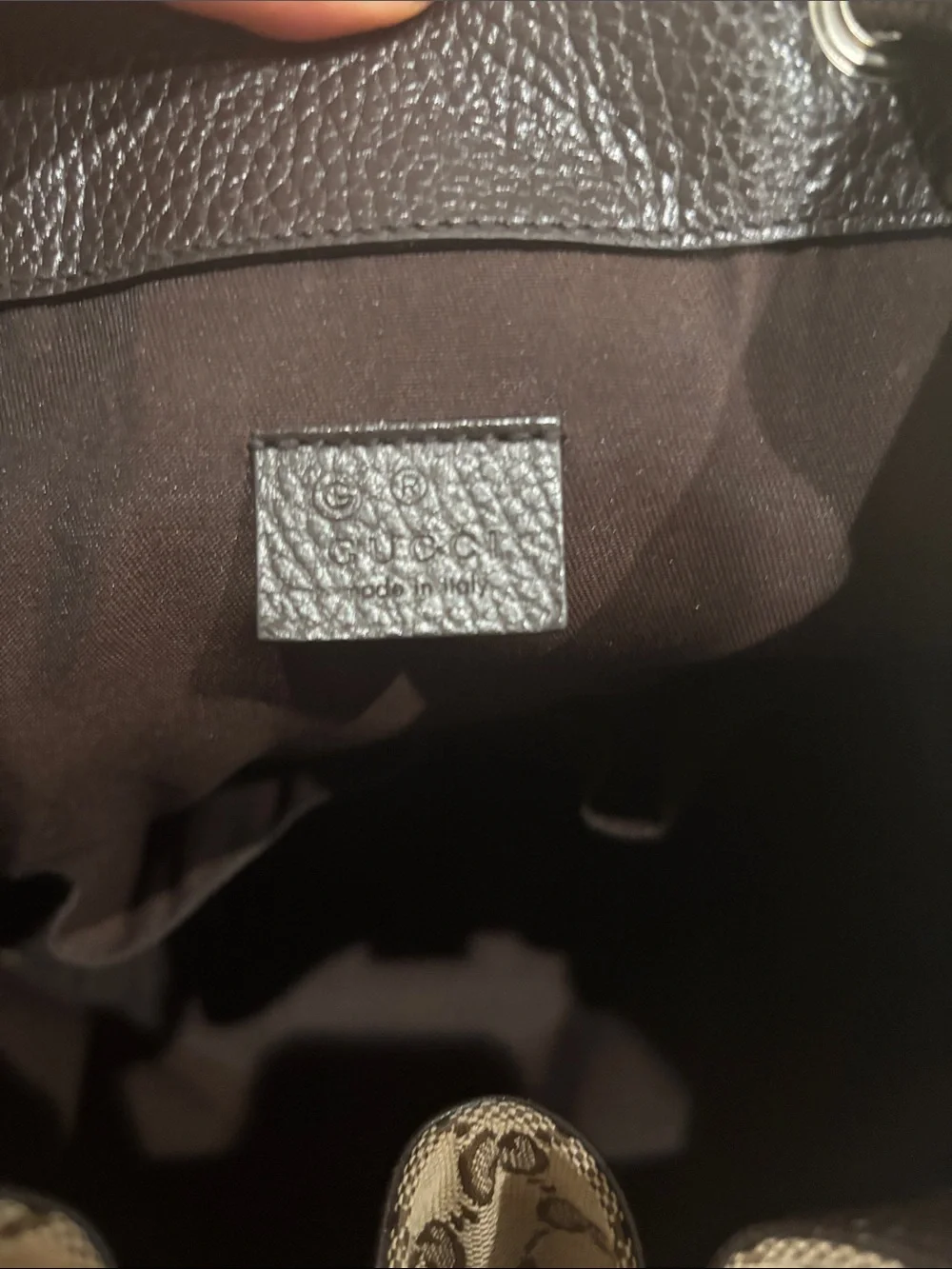 Gucci Beige/Brown GG Canvas Drawstring Duffel
